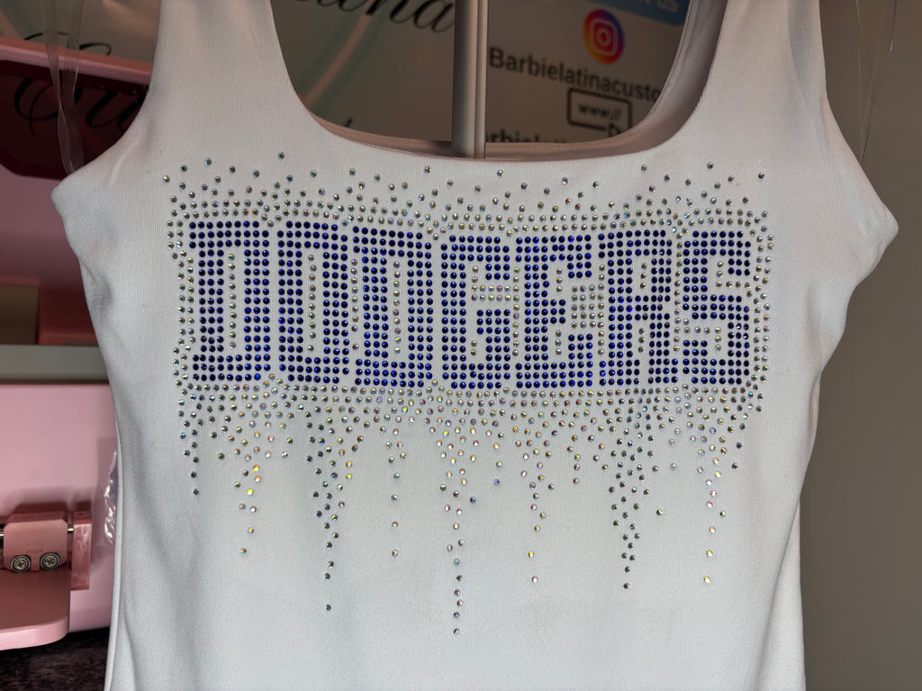 Dodgers Drip Rhinestones Tank Top
