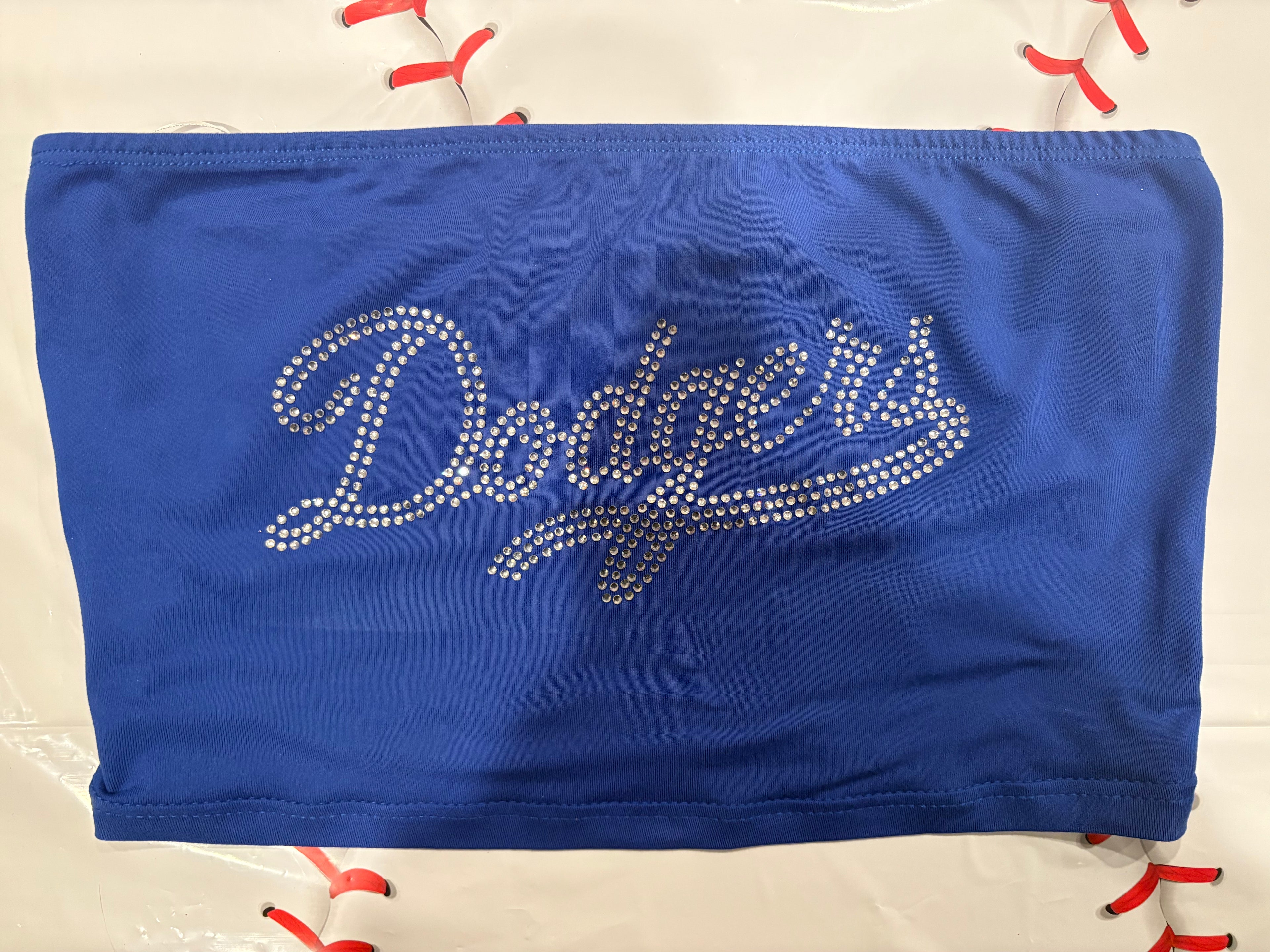 Los Angeles Dodgers Rhinestone Tube Top – World Series Champions Fan Top