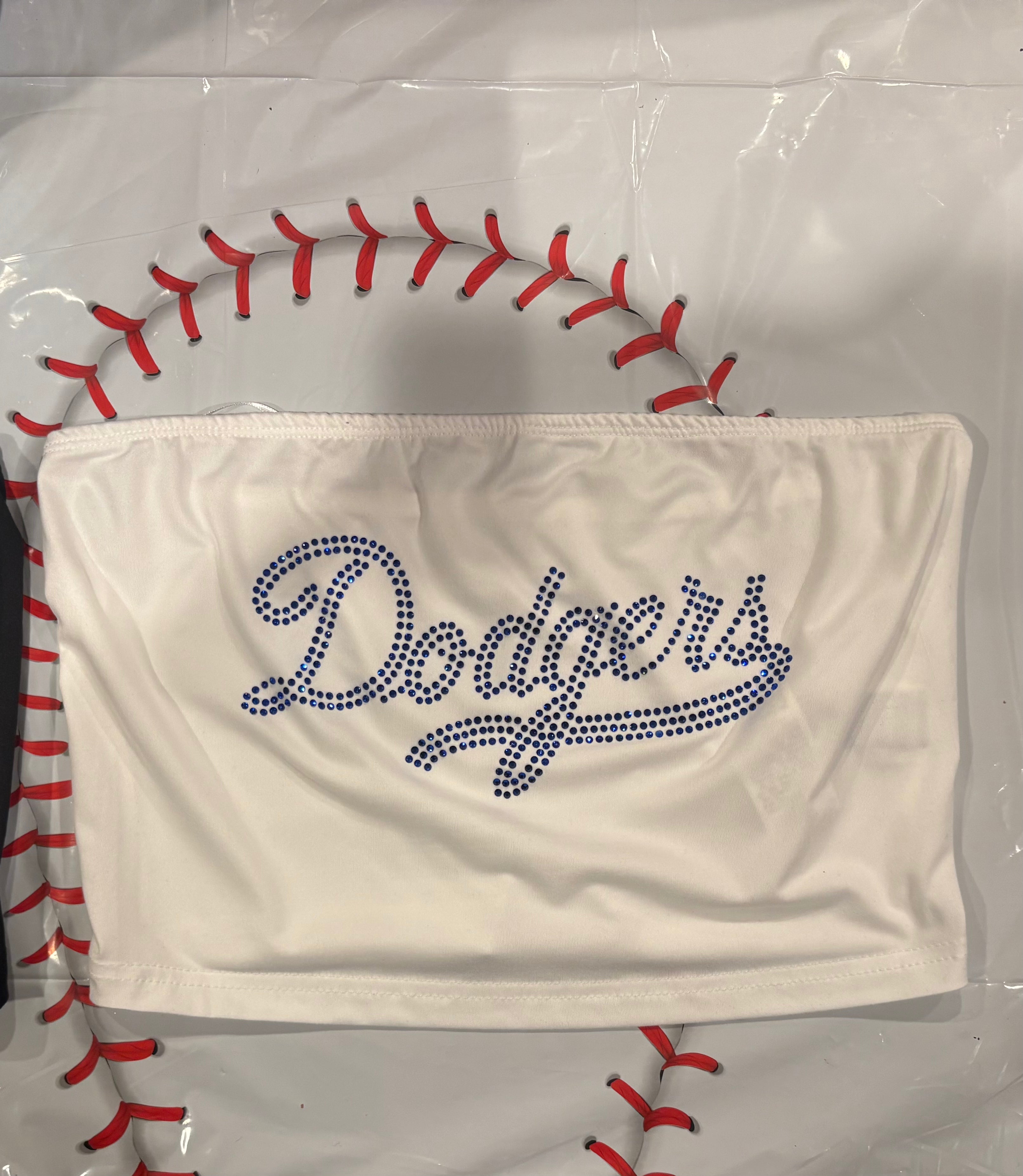 Los Angeles Dodgers Rhinestone Tube Top – World Series Champions Fan Top