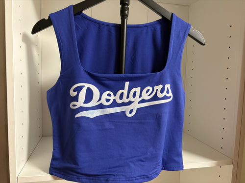 Dodgers Inspired Royal Blue Crop Tank