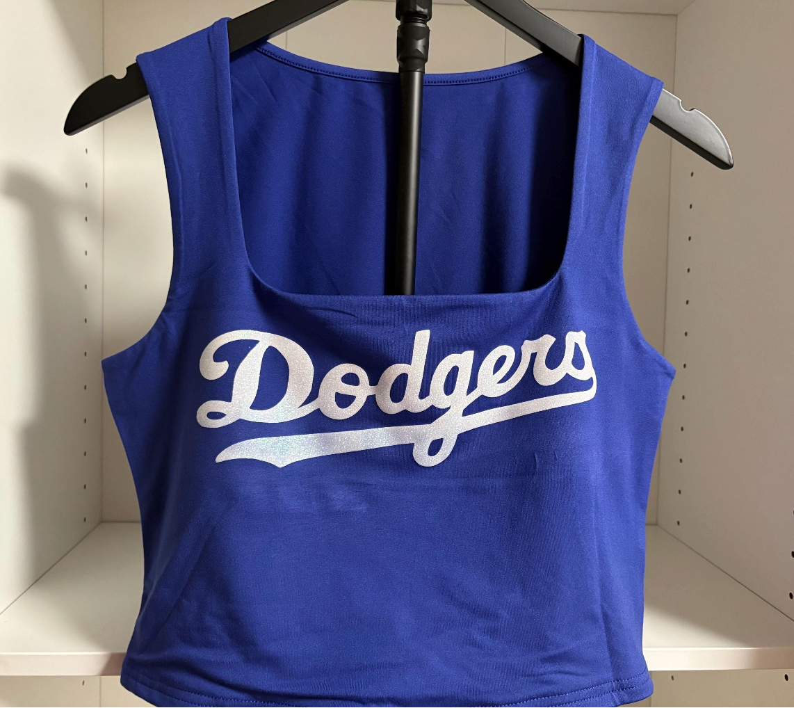 Dodgers Inspired Royal Blue Crop Tank